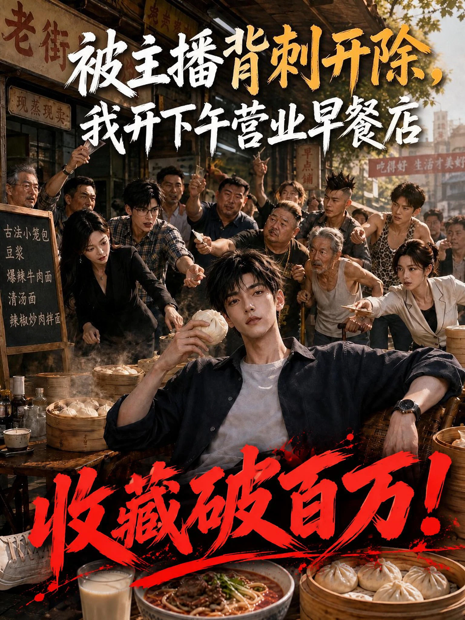 被主播背刺开除,我开下午茶营业早餐店 AI 短剧海报
